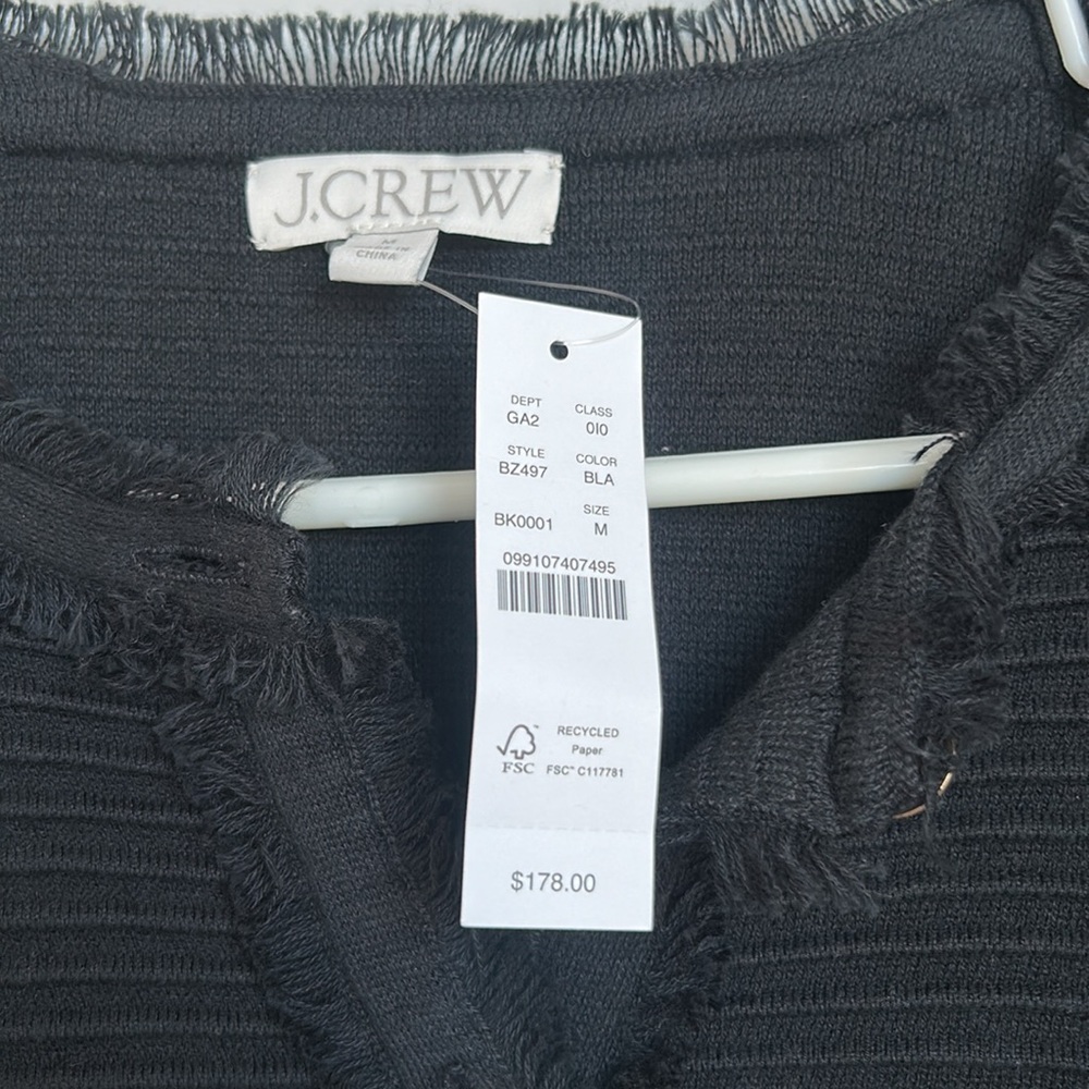 J. Crew Black Cardigan with Gold Buttons - Picture 2 of 4
